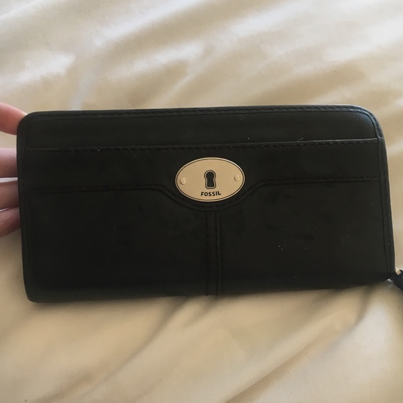 Fossil wallet black leather - Picture 1 of 6